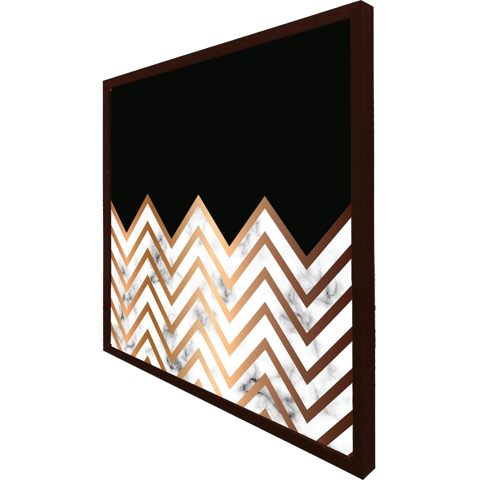 image 1 of Marble zig zag pattern (Picutre Frame) Brown | XS