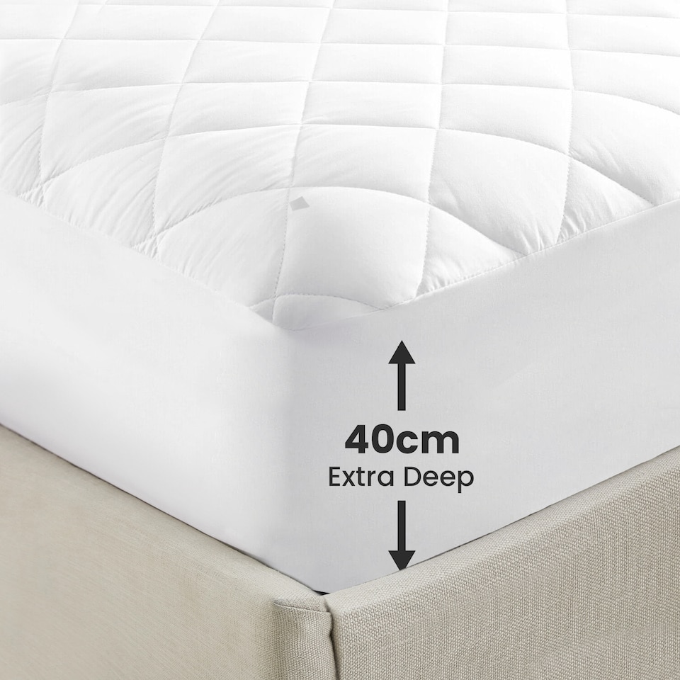 image 1 of Quilted Mattress Protector Hypoallergenic