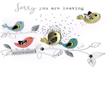 Sorry You are Leaving Irresistible Greeting Card Embellished Cards