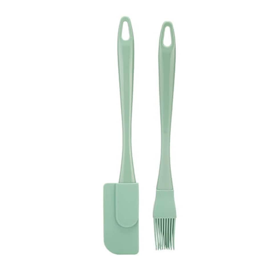 image 1 of Fusion Twist Mini Pastry Brush & Jar Scraper Set Mint