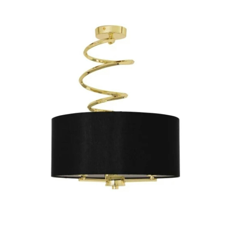 image 1 of Kasi Polished Brass Semi Flush Ceiling Light