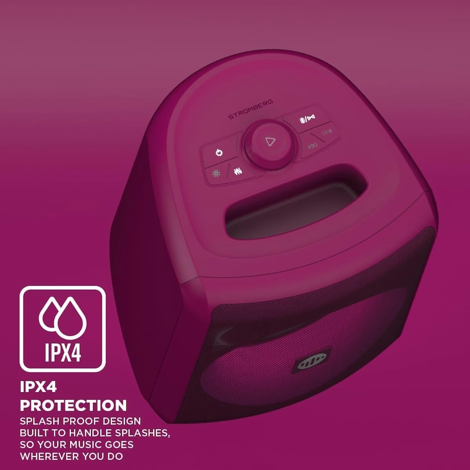 image 1 of Stromberg Chunk Portable Bluetooth Speaker 25W Power Burgundy Purple