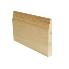 PACK OF 20 (Total 20 Units) - 19mm x 100mm (15mm x 95mm Finish) Ogee Profile Softwood Timber Skirting Board- 1.2m Length