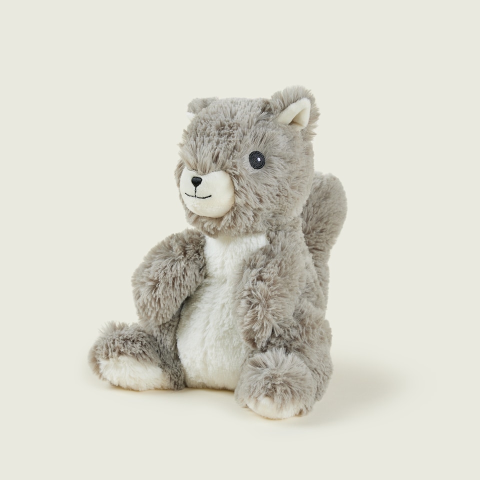 image 1 of Warmies Plush Squirrel Microwavable Weighted Teddy with French Lavender Scent, Hot or Cold for Cool Relaxation and Warm Relief