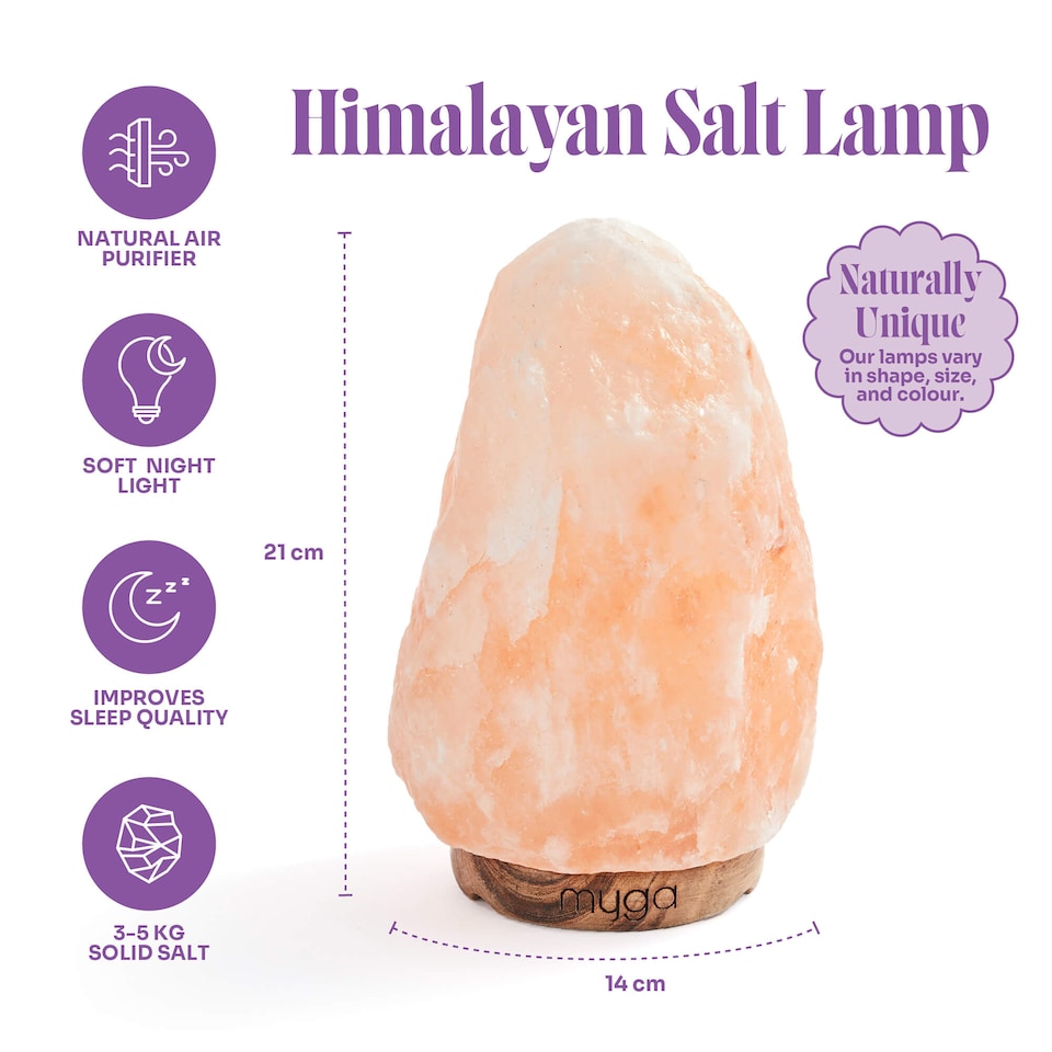 image 1 of Myga Large Himalayan Salt Lamp 3-5kg