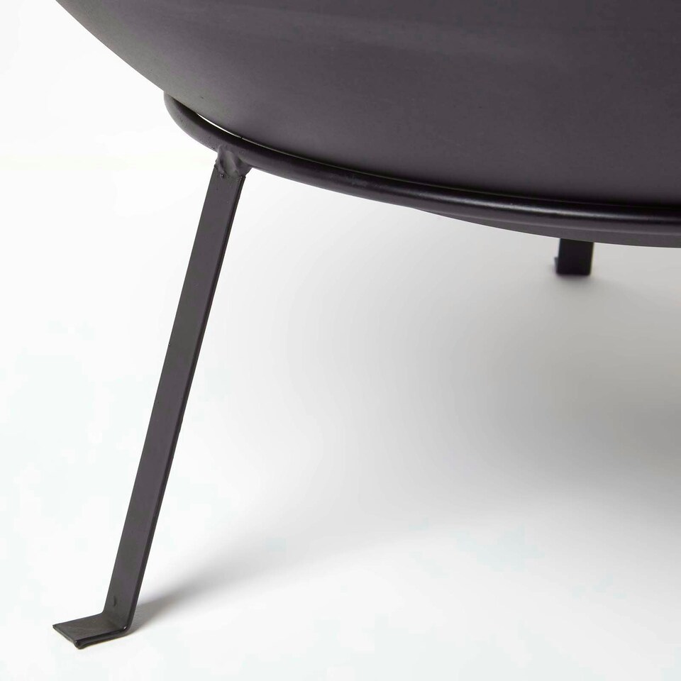 image 1 of Homescapes Metal Fire Bowl with Stand