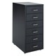 image 1 of Living and Home Vertical File Cabinet with 6 Drawers - Black