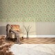 image 2 of Beauty Of Nature Panel Wallpaper in Sage Green on Cream with Cream Panel Multi
