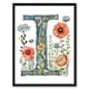 image 1 of Letter Wildflowers Poppy Floral Birthday Gift Mum Black Framed Wall Art Print A4