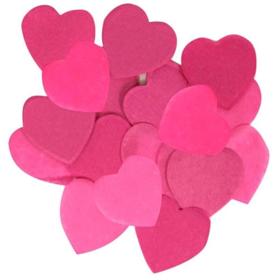 Fuchsia Pink Heart Shaped Tissue Paper Table Confetti 100 Grams