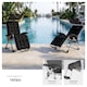 image 4 of Sun Lounger Cirrus with Plush Padding, Built-in Sun Shade and Folding Function | Black | black | One Size | 2