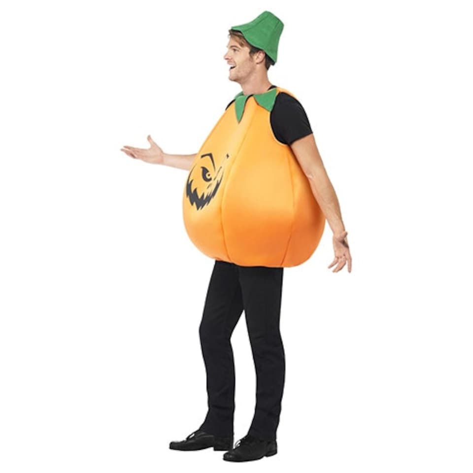 image 1 of Pumpkin Fancy Dress Halloween Costume Unisex Adult One Size