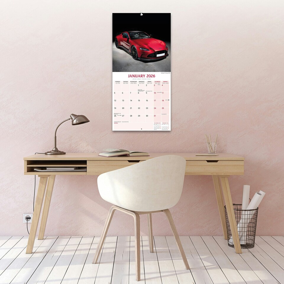image 1 of Aston Martin 2026 Calendar | Square Wall Calendar | Car Enthusiast Gift | Plastic Free Packaging | by Avonside Publishing
