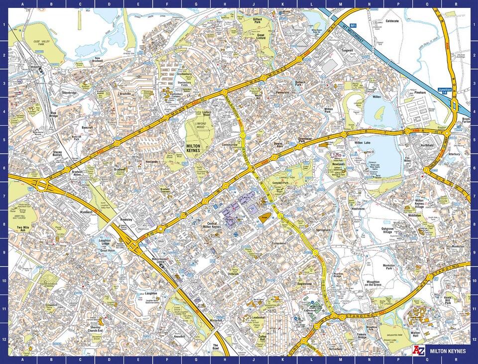 image 1 of A-Z Map of  Milton Keynes 1000 Piece Jigsaw