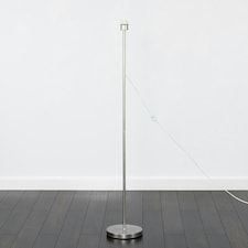 ValueLights Modern Standard Floor Lamp Base In Brushed Chrome Metal Finish