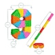 image 3 of Fax Potato Number 9 Pinata Set with Stick & Blindfold - Blue Stick