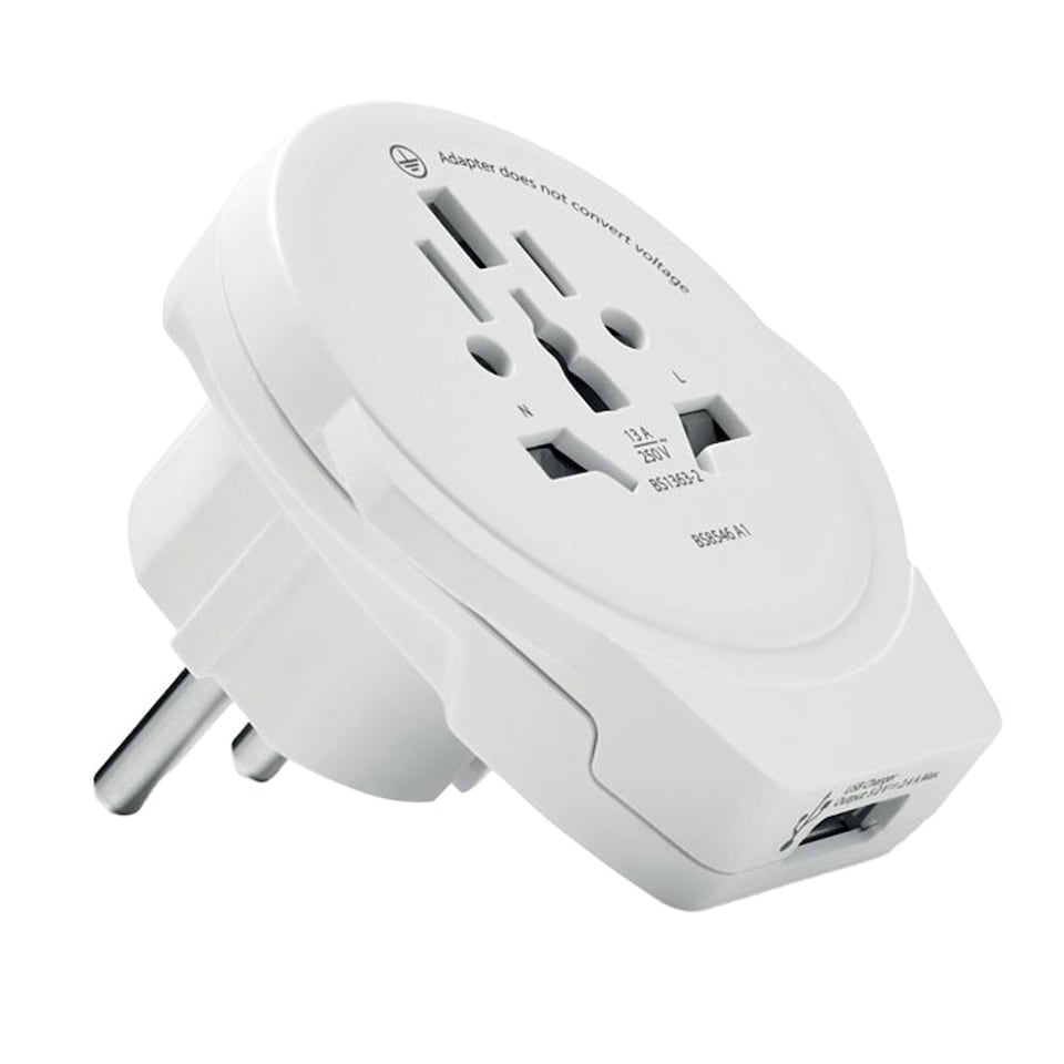 image 1 of MidOcean World To Europe Travel Adapter - White - One Size