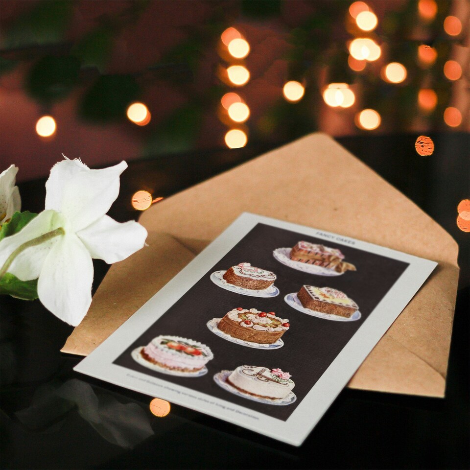 image 1 of Mrs Beeton Household Management Art Card Fancy Cakes