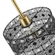 image 4 of Classic Matte Black Acrylic Gem Moroccan Style Chandelier Pendant Light Shade | Black | Black | 1