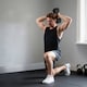 image 8 of HOMCOM 20KG Single Rubber Hex Dumbbell Portable Hand Weights Dumbbell Home Gym