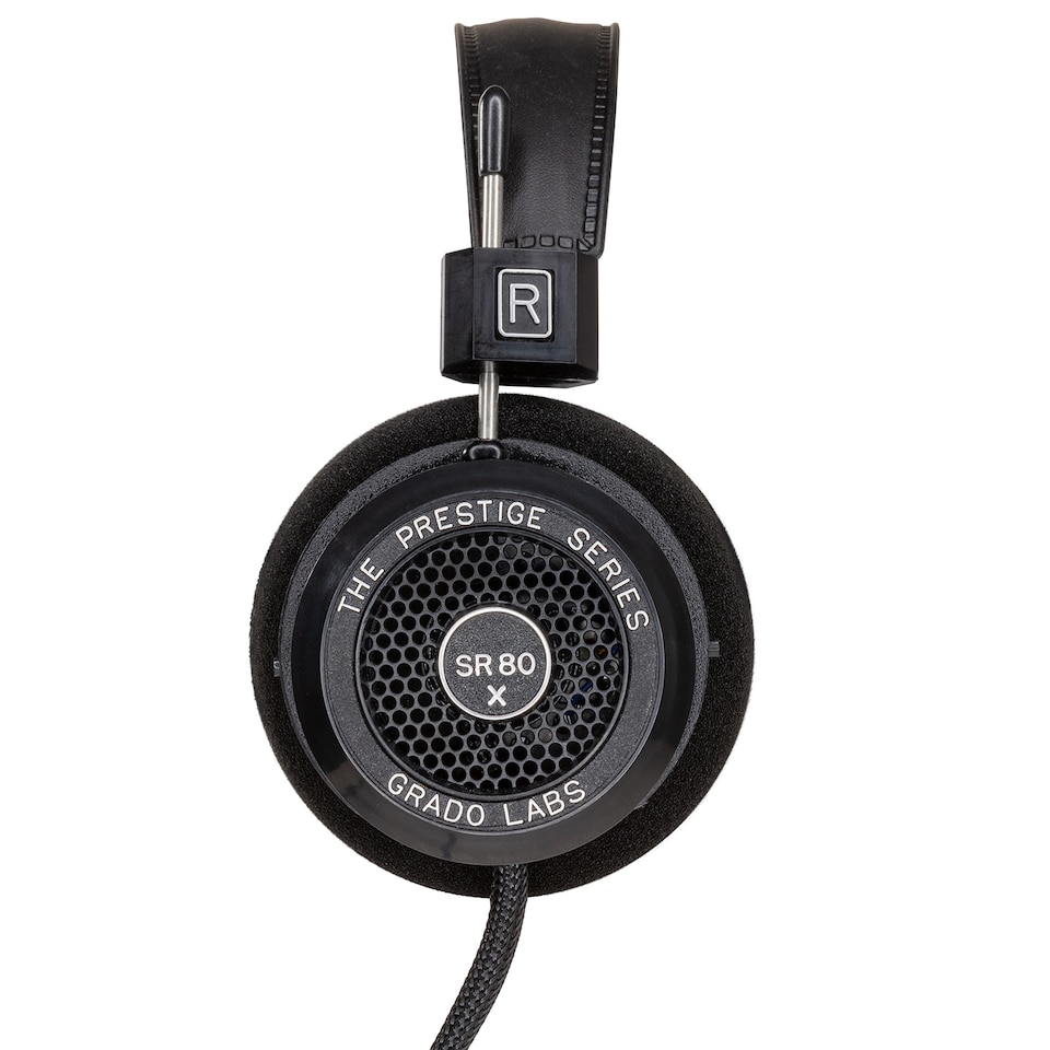 image 1 of Grado SR80x On-Ear Wired Open-Back Headphones - Black