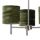 image 3 of Set of 2 Brea - Antique Brass Light Fittings with Green Velvet Shades | Yellow | Green | 2
