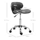 image 3 of HOMCOM Adjustable Rolling Swivel Beauty Salon Chair, Stool for Spa, Technician - Black