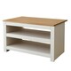 image 1 of Open Shoe Rack - Two-Tier Storage Shelf with Wooden Top White