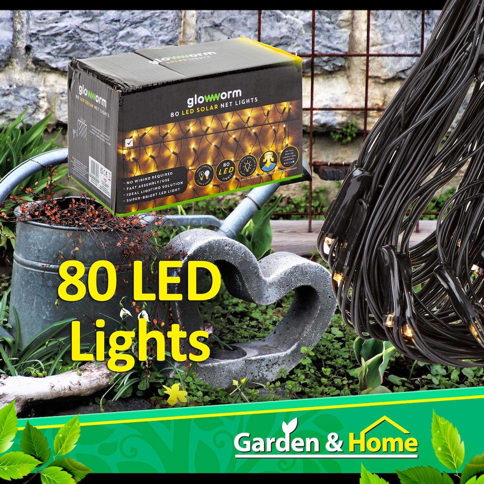 image 1 of PMS Glowworm Solar Net Lights - Warm White LED 1.2m x 1.8m