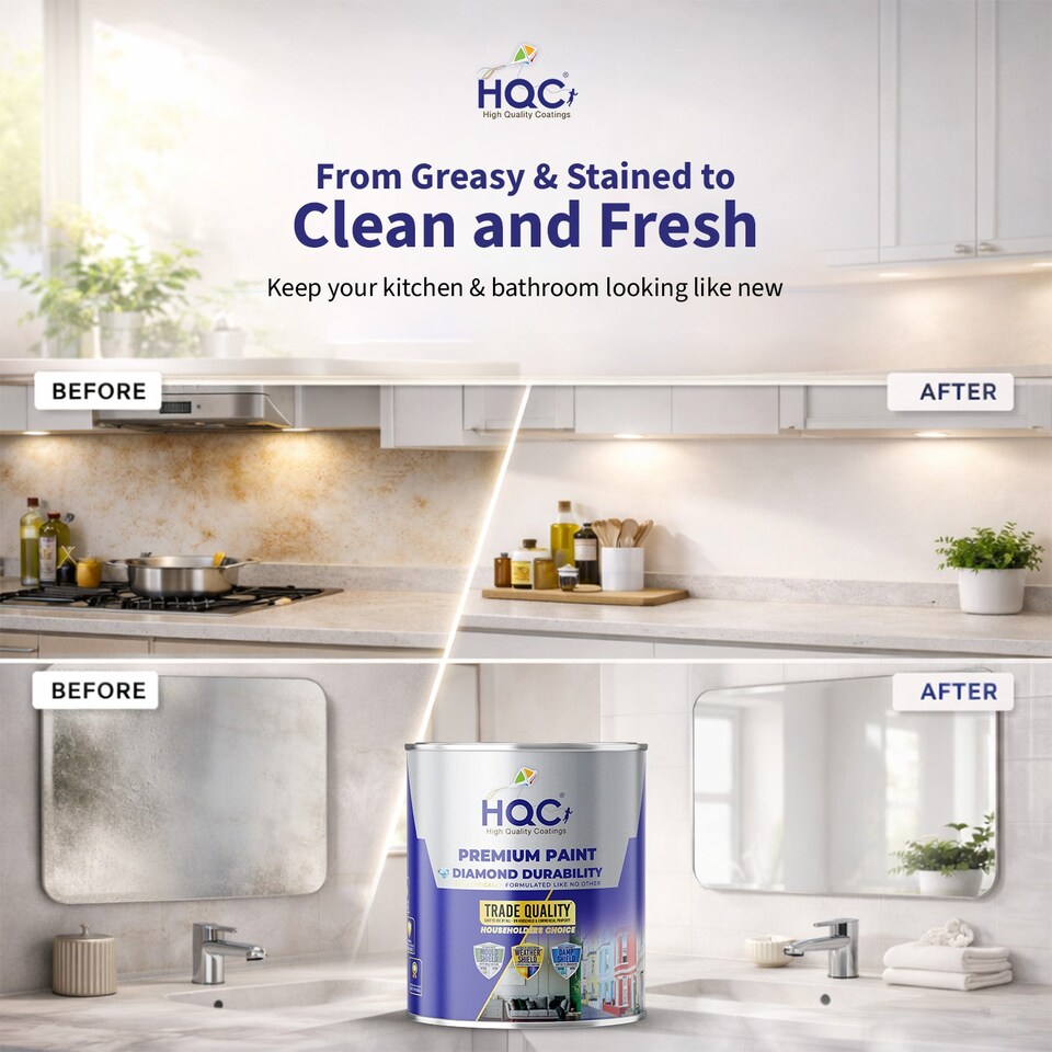 image 1 of HQC Kitchen & Bathroom Paint - Mould Resistant, Washable & Durable - Terracota - 2.5L