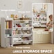 image 3 of AIYAPLAY Toy Storage Unit, with 8 Removable Bins, Storage Shelves, Cabinet, Toy Organiser, for Playroom, Kids Room, Nursery, White | White