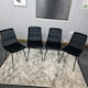 image 2 of Dining Chairs Set of 4 Black Velvet Kitchen chairs Black