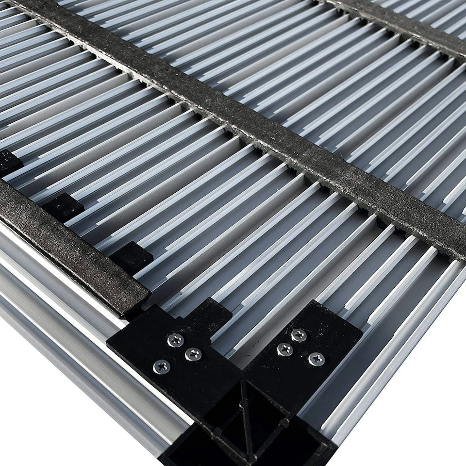 image 1 of Nicoman Aluminium Door Mat with Slats & Grey Brushes