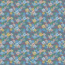 Sample of Ditsy Gardenia Wallpaper in Blue Multi