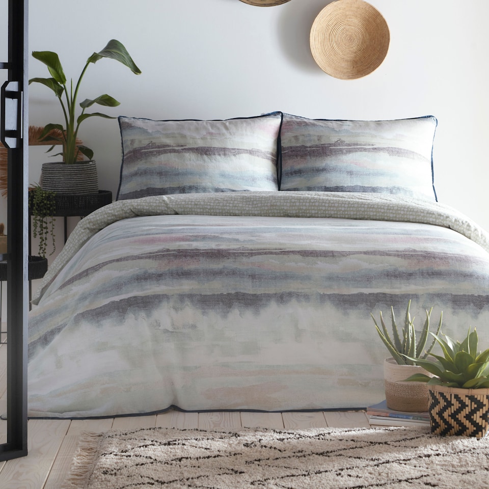 image 1 of Appletree Landscape Duvet Cover Set Seafoam