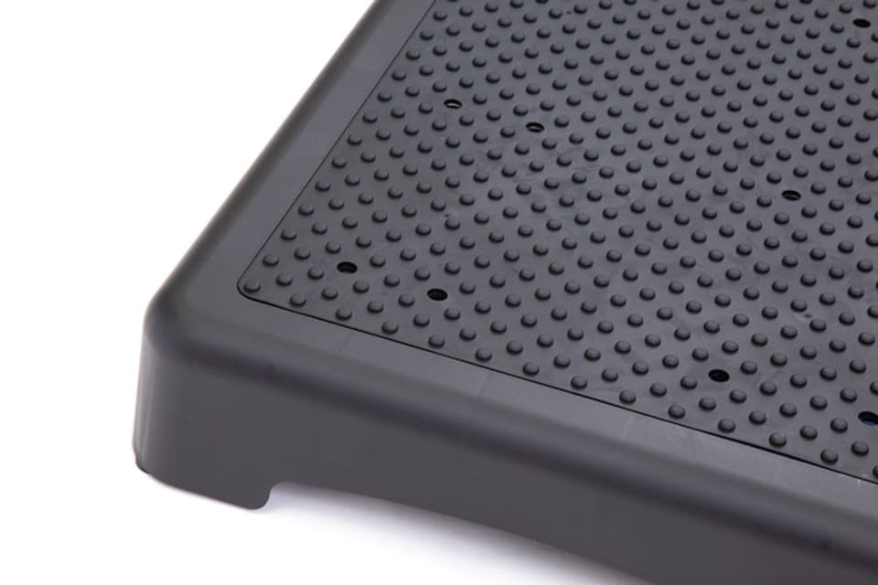 image 1 of The Ramp People Plastic Half Step 9cm Anti-slip Self-draining Surface - Black - Outdoor & Indoor Use