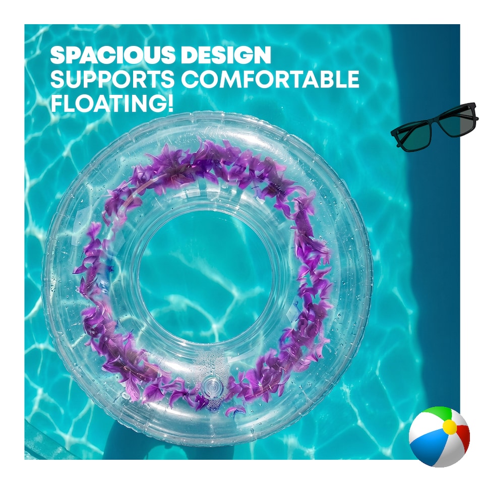 image 1 of SPLASH Large Pool Float Ring for Adults and Teenagers