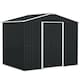 image 1 of Outsunny 7.7 x 5.7ft Metal Garden Shed with Ventilation Slots and Sliding Doors, Galvanised Outdoor Tool Storage House, Grey