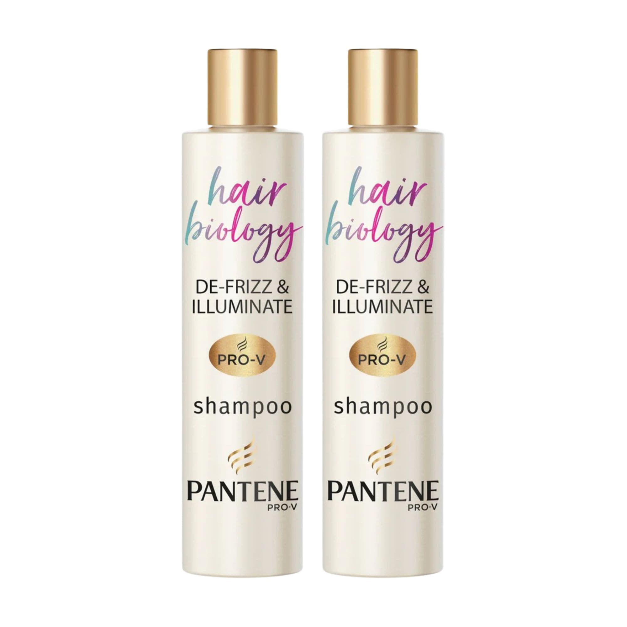 Pantene Biology Shampoo De-Frizz & Illuminate 250mL x2