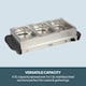image 10 of Cooks Professional 3-Section Buffet Warmer 4.5L with Hotplate Function | Silver | Silver | 1