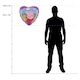 image 3 of Peppa Pig and Teddy Heart Shape Foil Helium Balloon 46cm / 18 in
