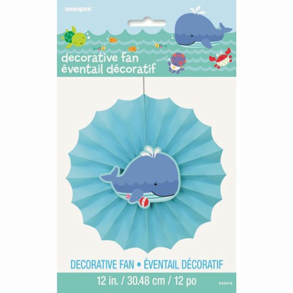 image 1 of Unique Party Under The Sea Paper Party Decoration - White/Blue - One Size