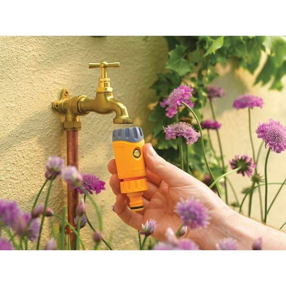 image 1 of Hozelock 2181 Non-return Valve Tap Connector 1/2 - 5/8in Bsp - Multi Colour - One Size | Multi | One Size
