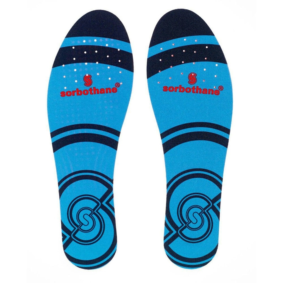 image 1 of Sorbothane Full Strike Insoles - Blue/Red/Black - 5 UK-6.5 UK