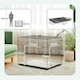image 7 of PawHut Dog Crate with Two Doors, Tray, Soft Cushion, for Small Dogs, Black