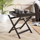 image 4 of Folding Butlers Side Table Portable Wooden Food Serving Tray Grey