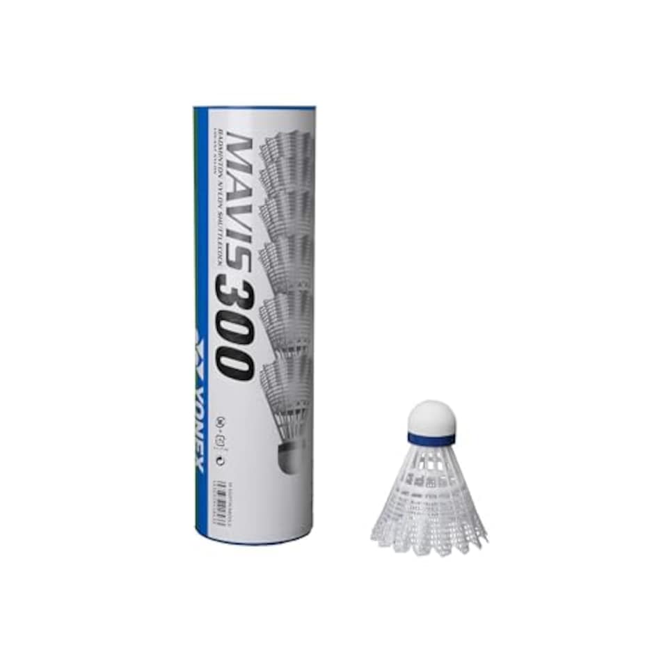 image 1 of Yonex Mavis 300 Shuttlecock (Pack Of 6) (One Size) (White/Blue)
