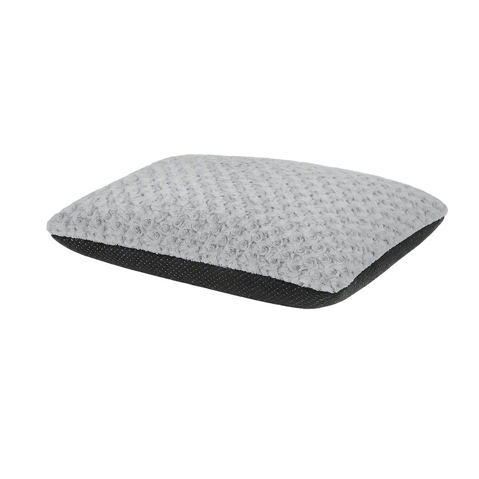 image 1 of Skylos Pet Bed Dog Calming Soft Warm Plush Mattress Comfy Removable Washable Cover Grey | Grey | Small