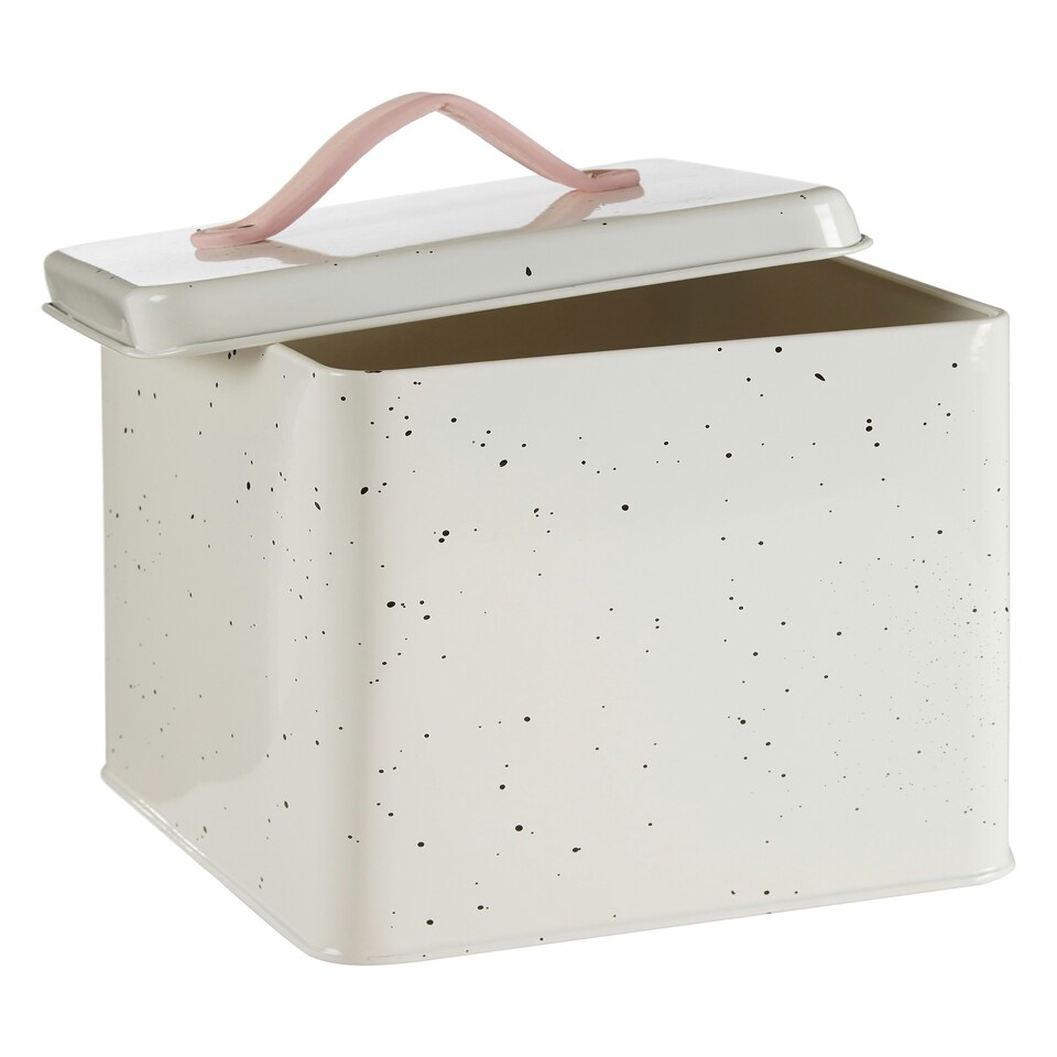 image 1 of Interiors by Premier Large Storage Canister, Charming Ceramic Jar With Heart Motif And Airtight Lid, Ideal For Tea, Coffee,
