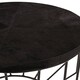 image 4 of Kensington Townhouse Hair On Hide Top Round Side Table Black